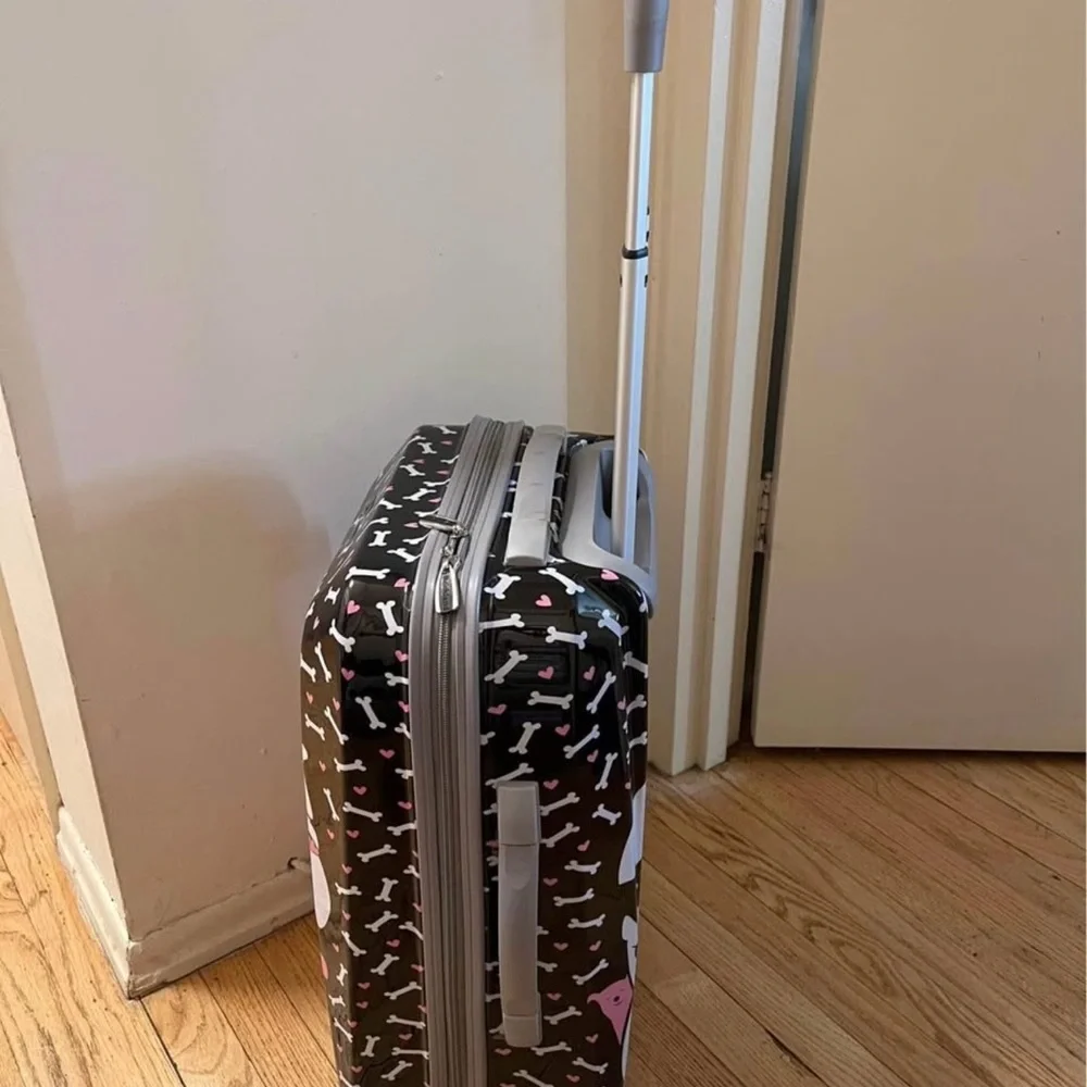 Black and Pink Dog Carrier for Travel